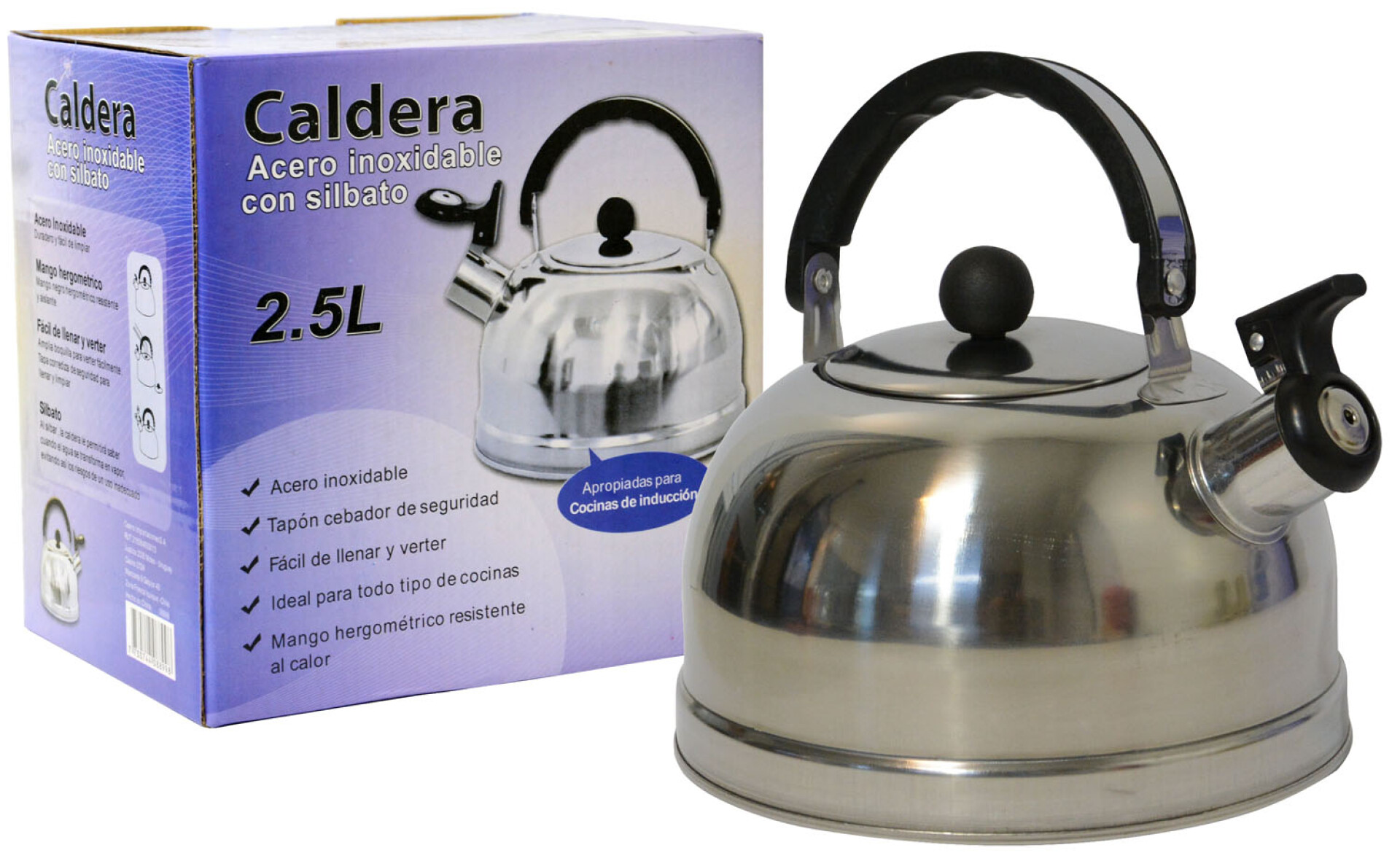 Caldera de acero inoxidable 2.5lt 