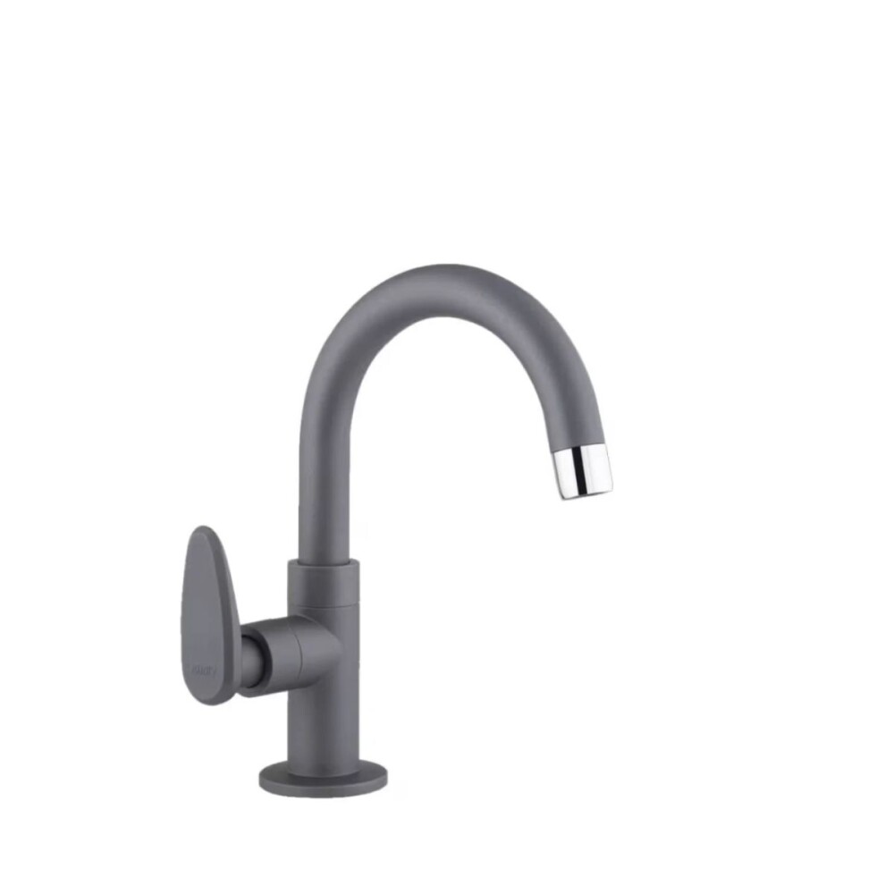 Grifo para lavatorio de mesada ALLURE DECORE gris mate Grifo Para Lavatorio De Mesada Allure Decore Gris Mate