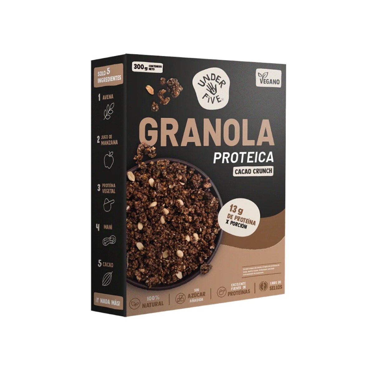 Granola Proteica Cacao Crunch 300 g Under Five 