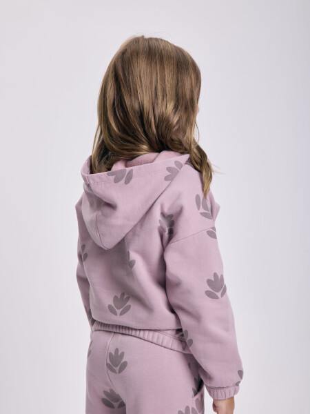 Canguro deportivo estampado Flores Violeta