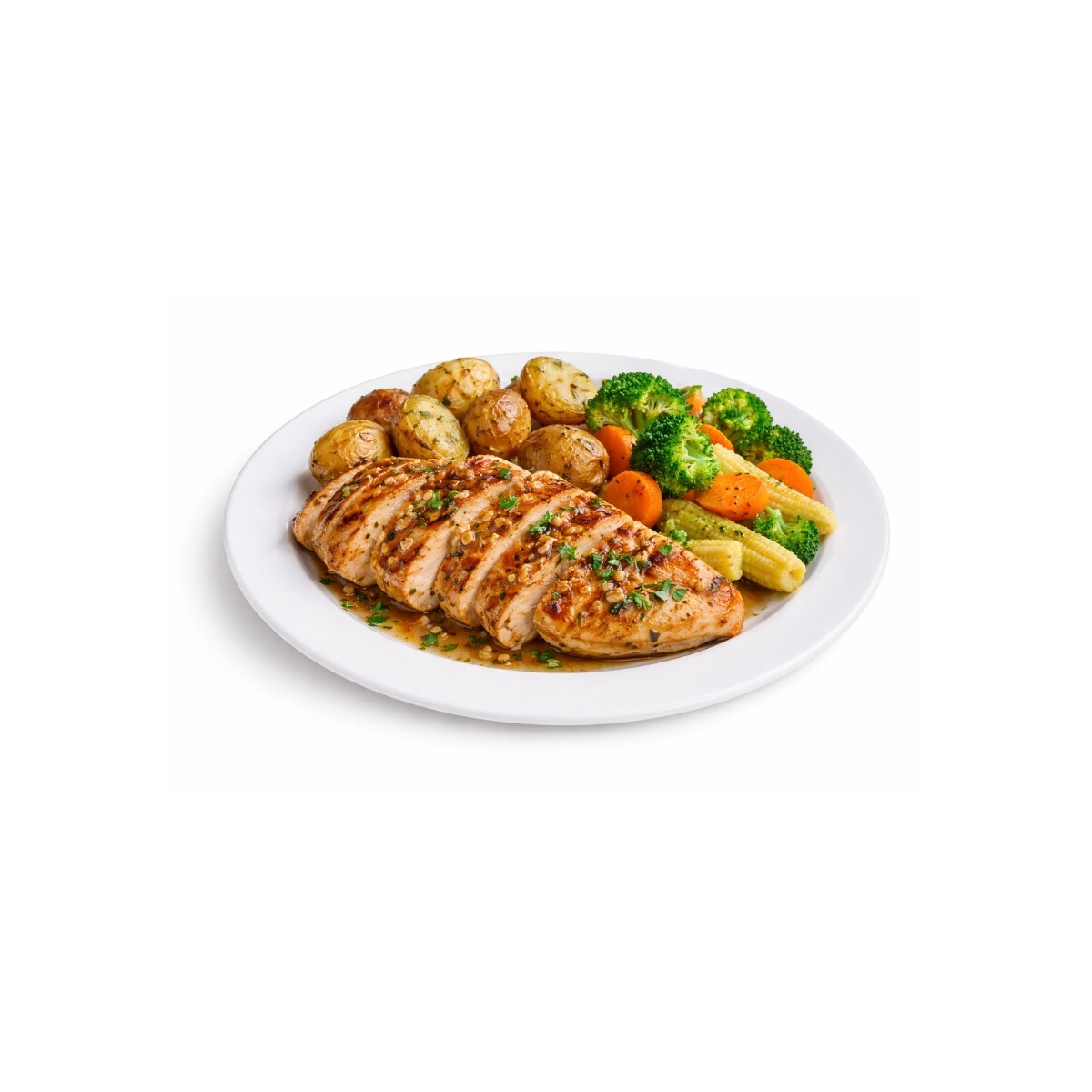 Plato Llano de Porcelana 25 cm 