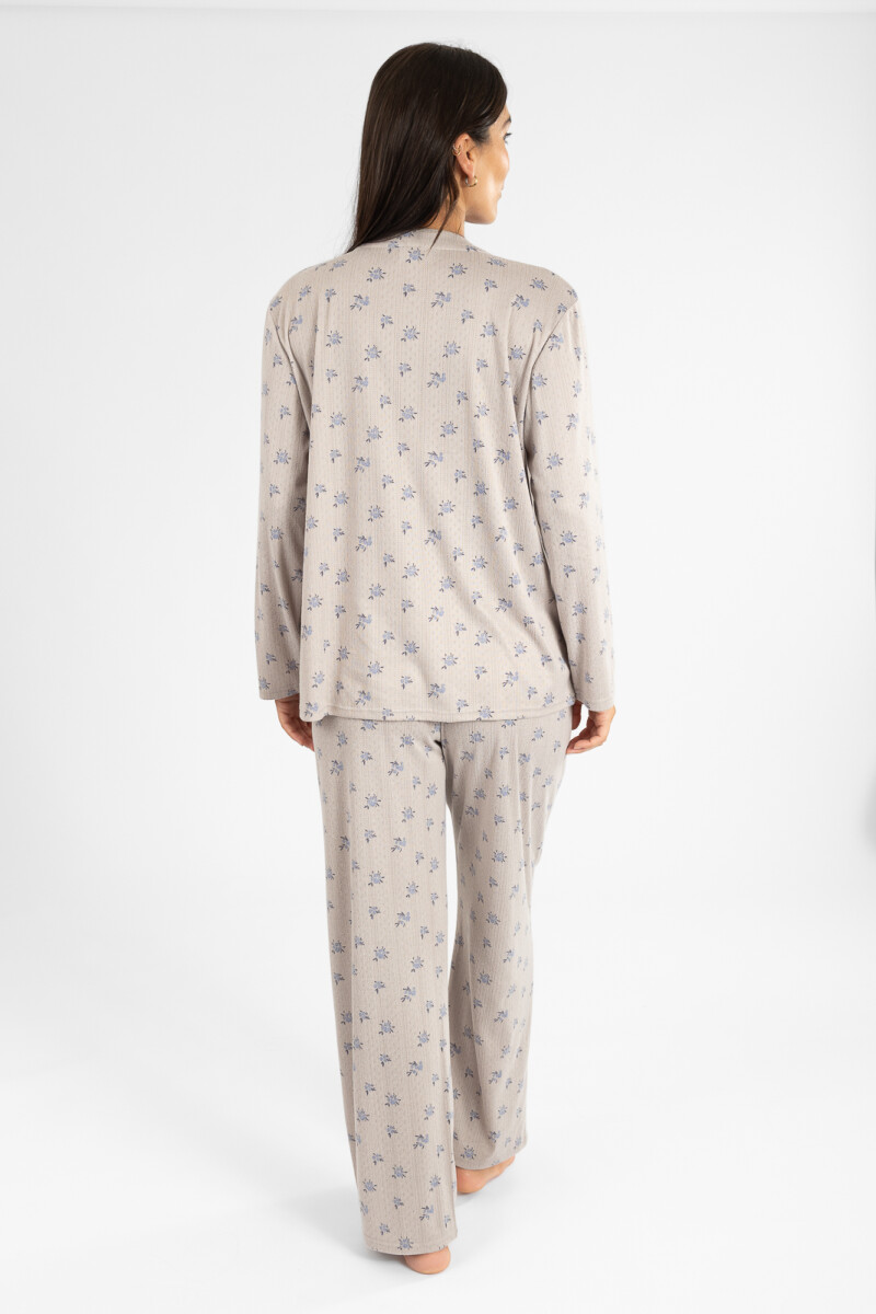 Pijama desagujado liberty Gris