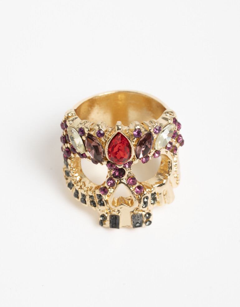 Anillos Medianos y Grandes Halloween Anillo Calavera Halloween - Combinacion Multicolor