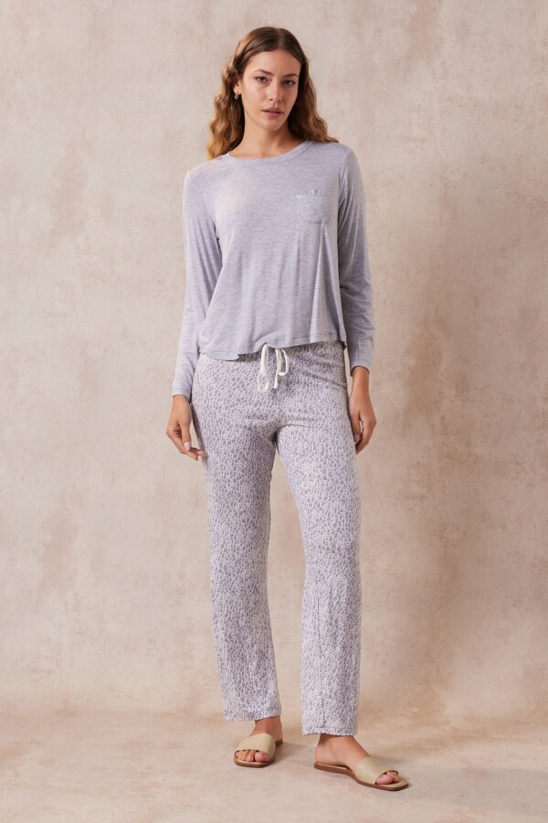 Pijama Con Pantalón GRIS/MULTI