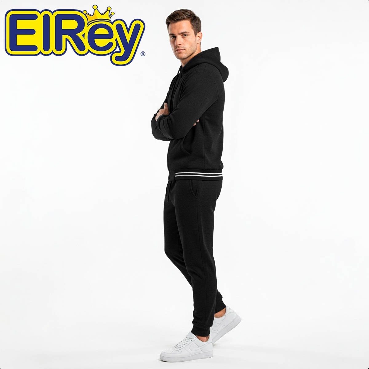 Conjunto Deportivo Uzspace Pantalón Campera Hombre - Negro 
