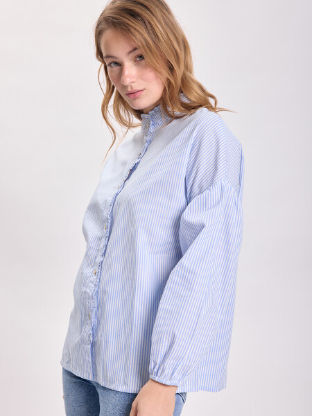 Camisa a rayas Blanco