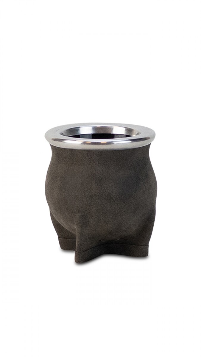 MATE DE CERÁMICA CHICO DELTA - ENGRASADO GRIS 