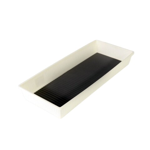 BADEJA RECT PLAST BLANCO 41X17X5CM Unica