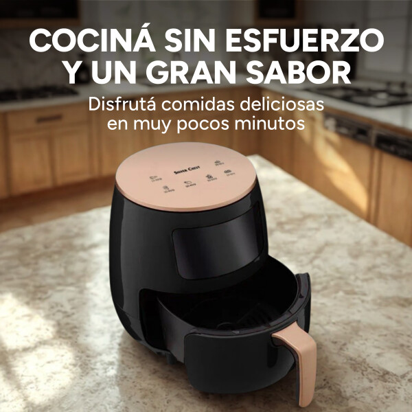 Freidora Sin Aceite Digital Panel Táctil 6 Litros Aire 2400W Variante Color Negro