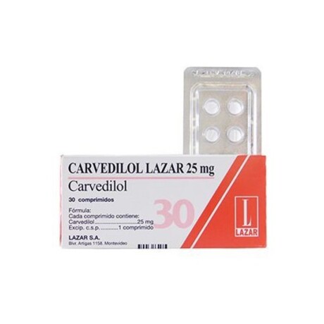 Carvedilol Lazar 25mg 30 Comprimidos Carvedilol Lazar 25mg 30 Comprimidos