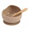 Bowl De Silicona Con Cuchara Beige