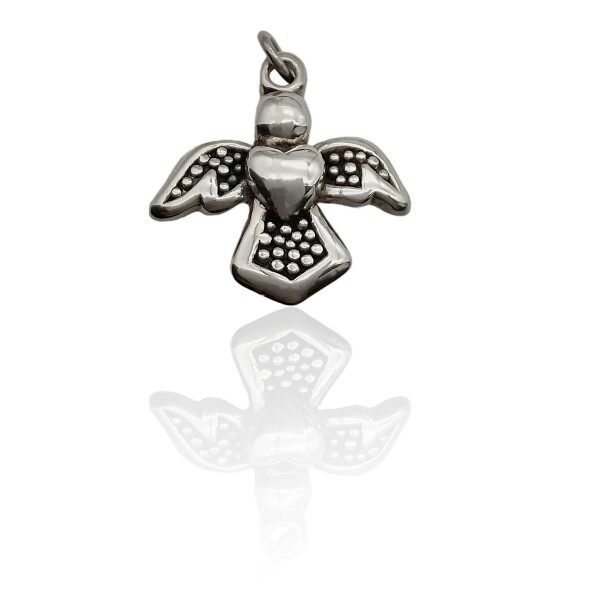 Dije Colgante Ángel-Plata 925 inflada y quemada-Sin Piedra-CP3035 Sinpiedra