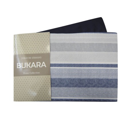 Juego de Sábanas Bukara Azul Marino 1 Plaza