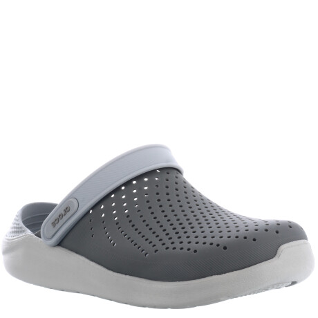 Zueco de Hombre Crocs Lite Ride Gris Humo - Gris - Blanco