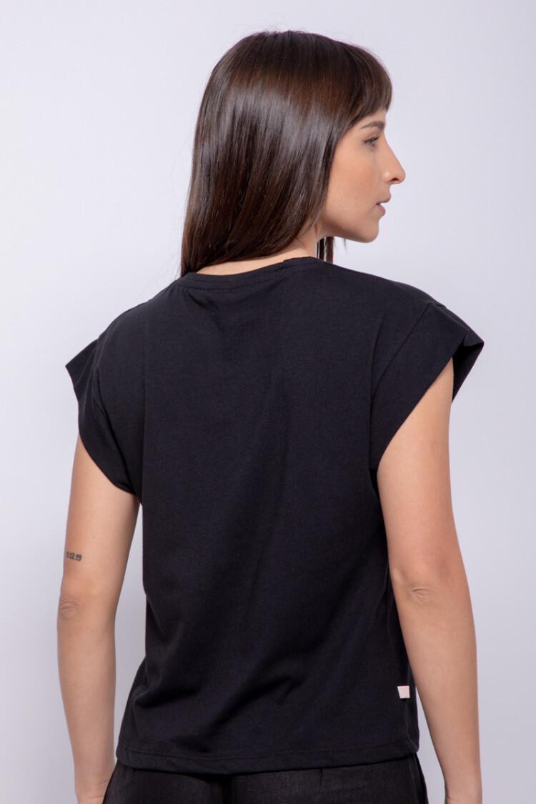 REMERA COLIMNA Negro