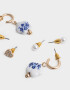Aros Sets Azul Set De Aros Por 3 - Dorado