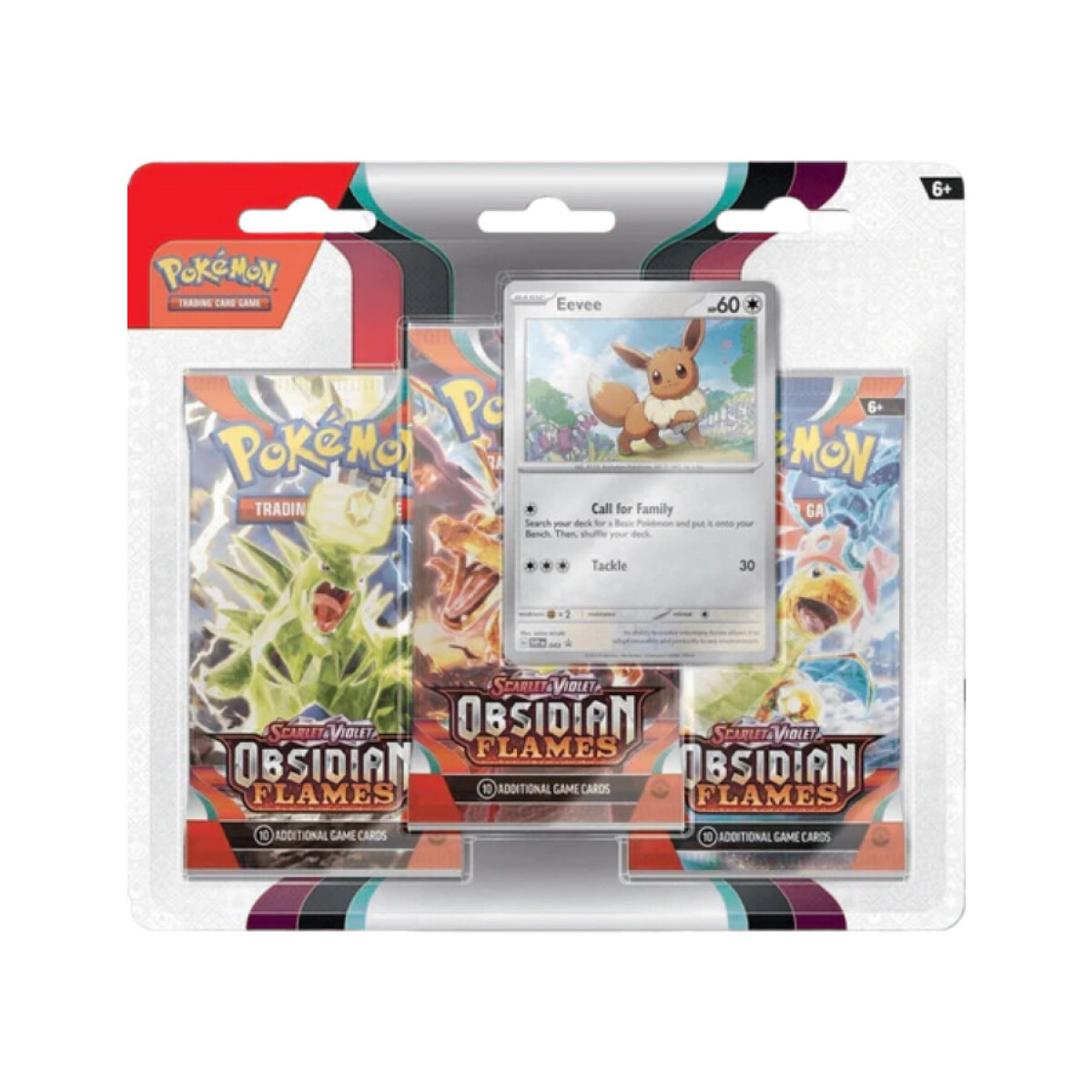 Pokemon TCG: Escarlata y Púrpura Llamas Obsidianas• Blister 3 Sobres [ESPAÑOL] 