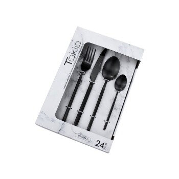 Set de cubiertos negros para 6 personas 24 Piezas Tokio Set de cubiertos negros para 6 personas 24 Piezas Tokio