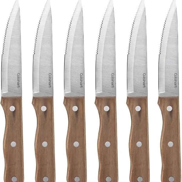 Juego de 6 cuchillos mango nogal Cuisinart Juego de 6 cuchillos mango nogal Cuisinart
