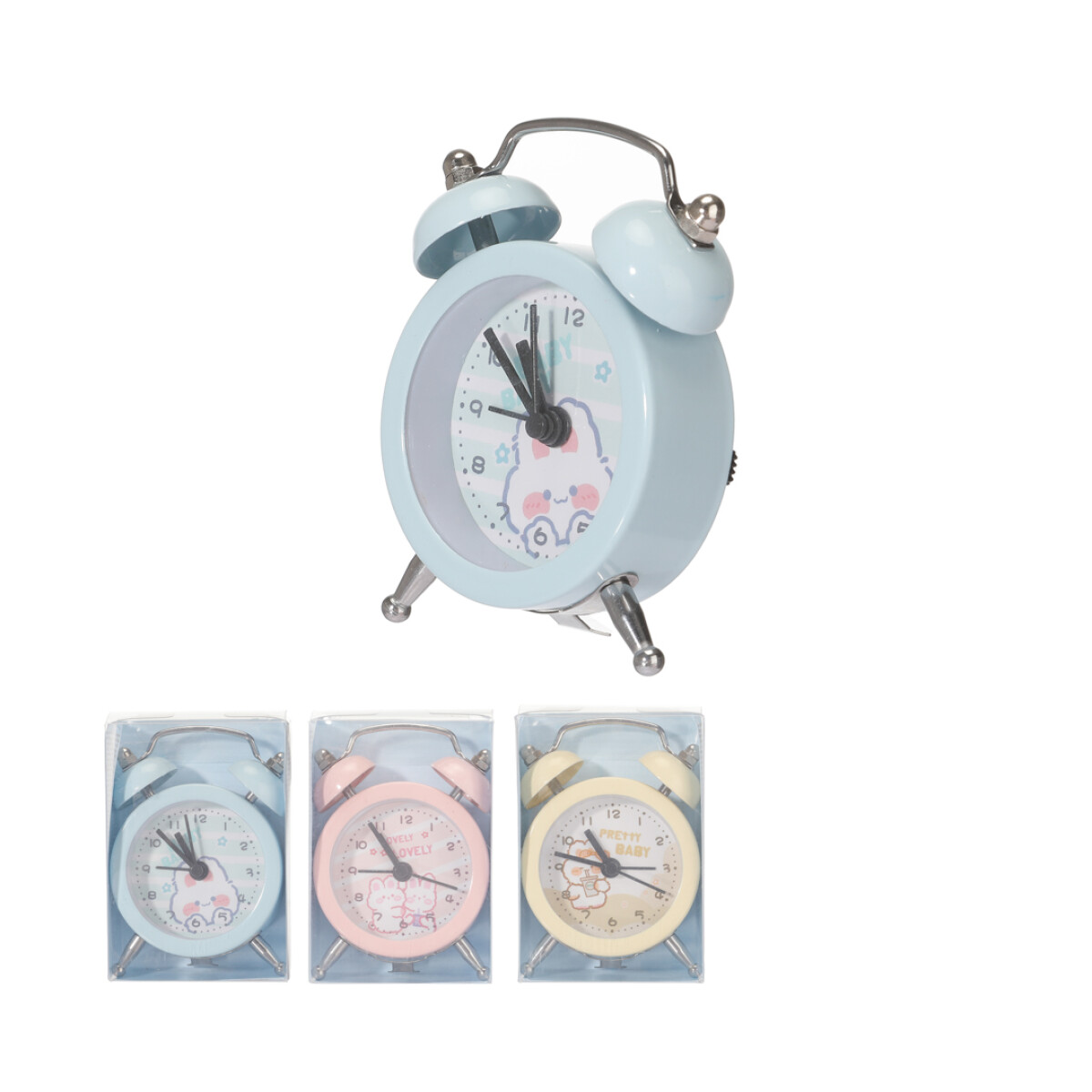 Reloj despertador MINI - celeste 