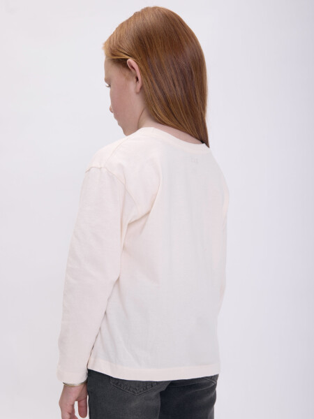 Remera bordado Crudo