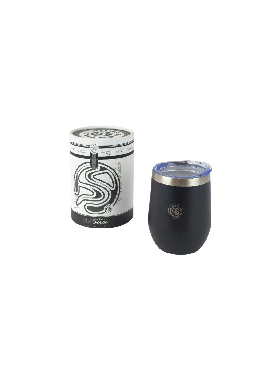 Mate Acero Color 350 ml - Negro 