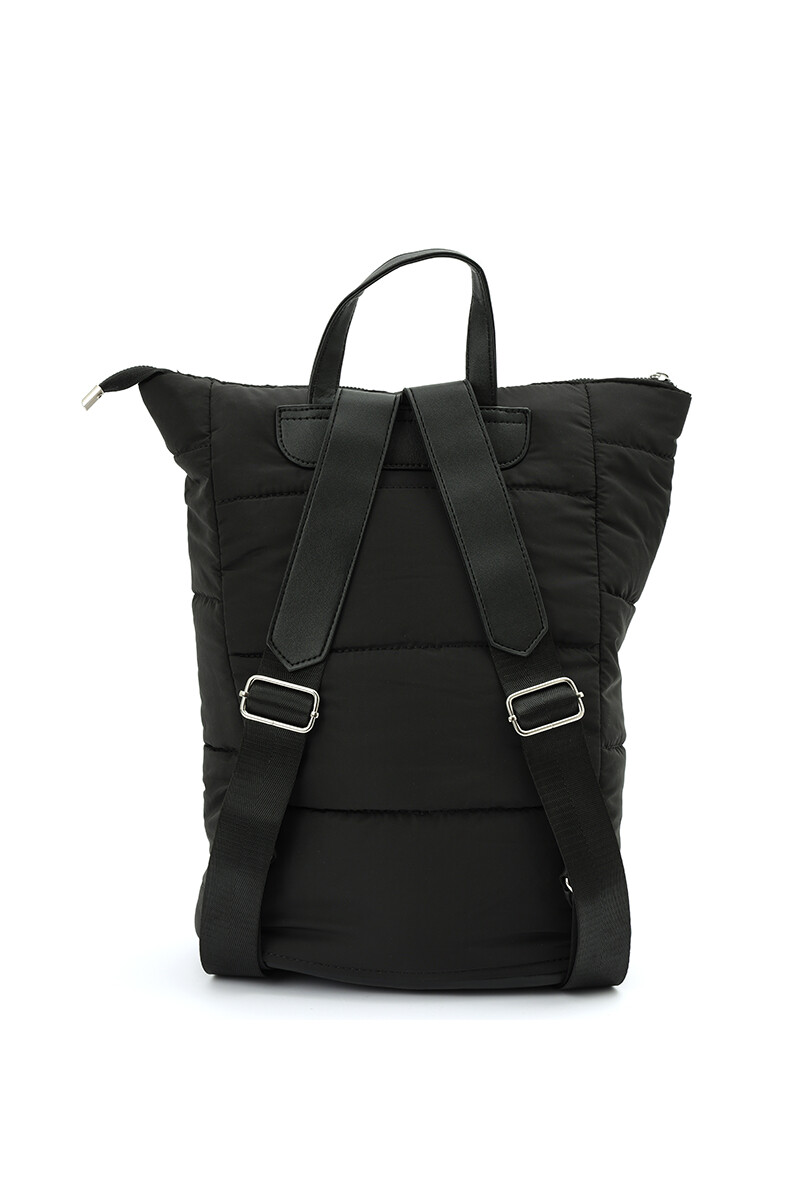 Mochila puffer Negro