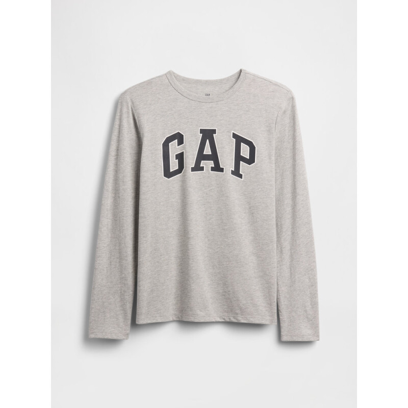 V-FRCH LS LOGO TEE LIGHT HEATHER GREY