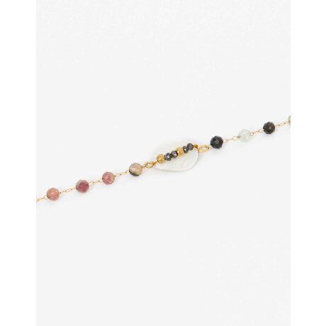 Pulsera De Acero Con Piedras Combinacion Multicolor