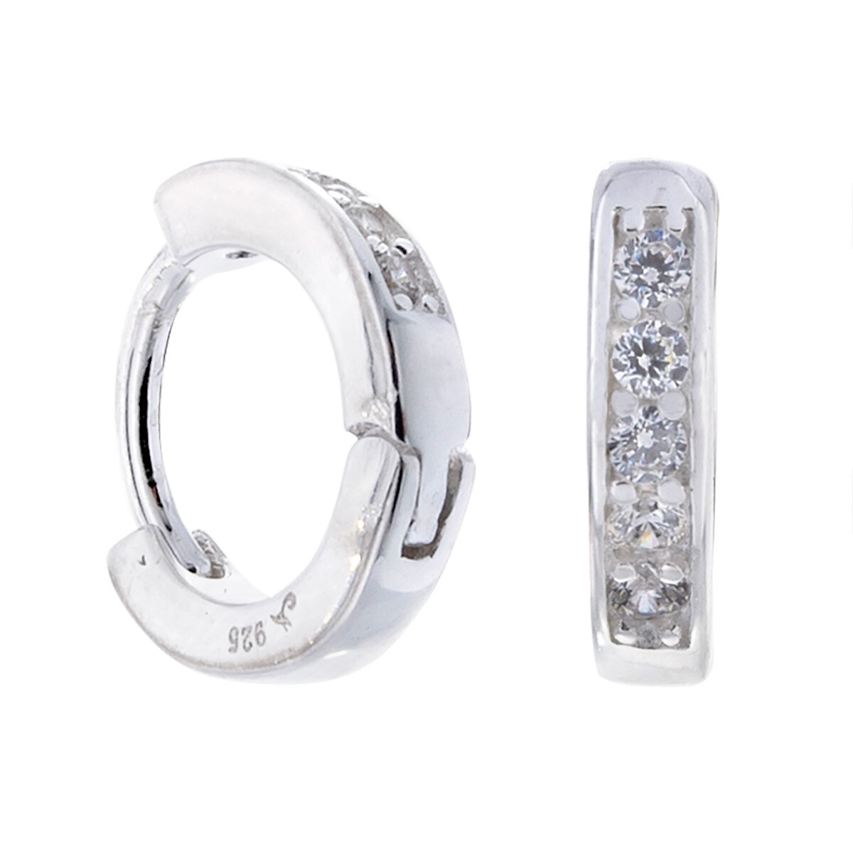 Par de aros de plata con circionias. 