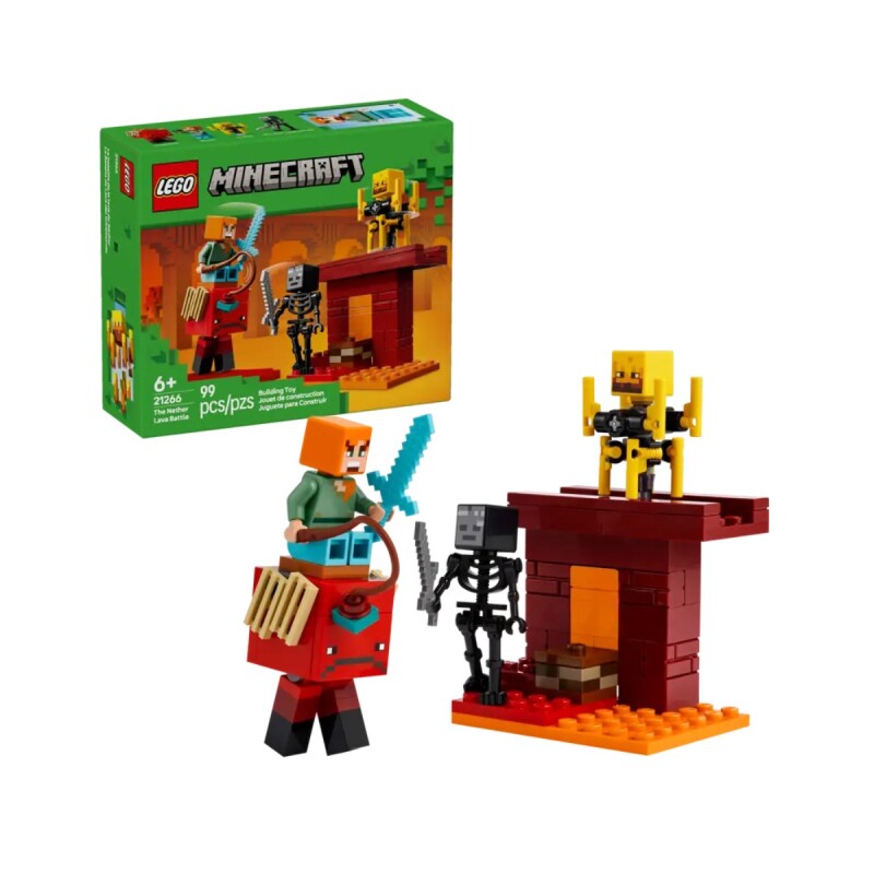 LEGO Minecraft La Batalla de la Lava del Nether 99 Piezas LEGO Minecraft La Batalla de la Lava del Nether 99 Piezas