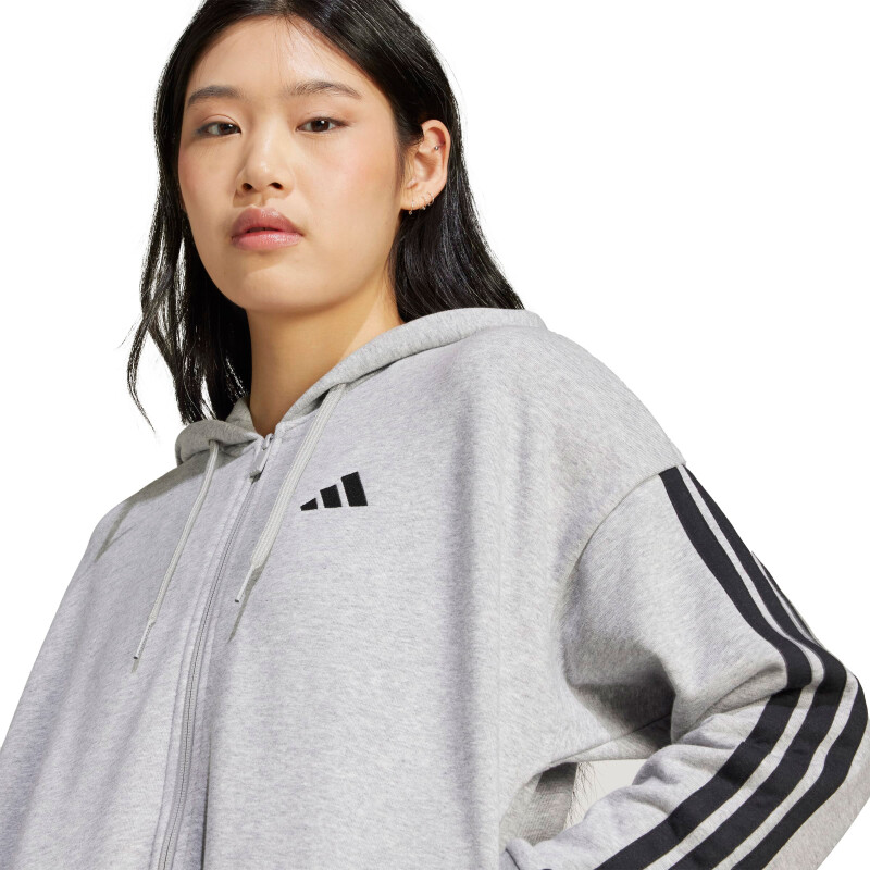 Campera de Mujer Adidas Gris - Negro