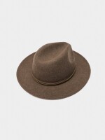 Sombrero De Lana Con Cintas marron