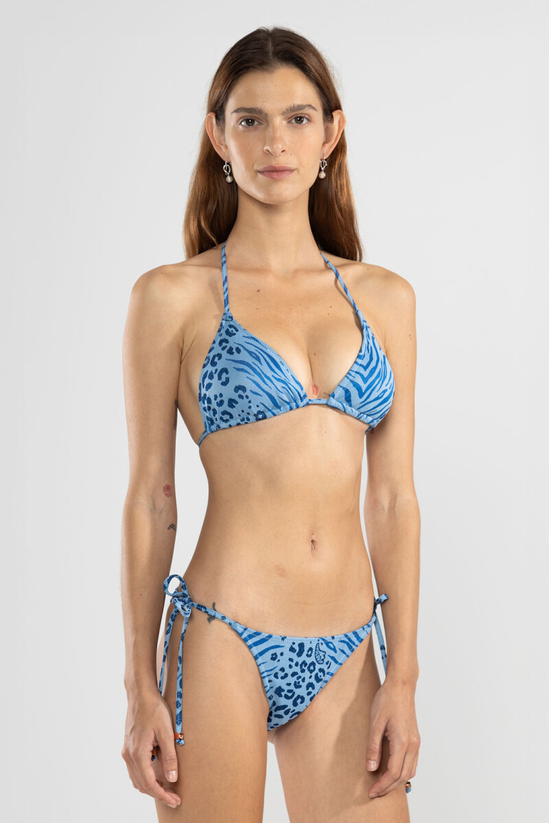 TRIANGLE TOP Feline Blue