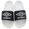 Chanclas Infantiles Umbro Locker Room Negro - Blanco