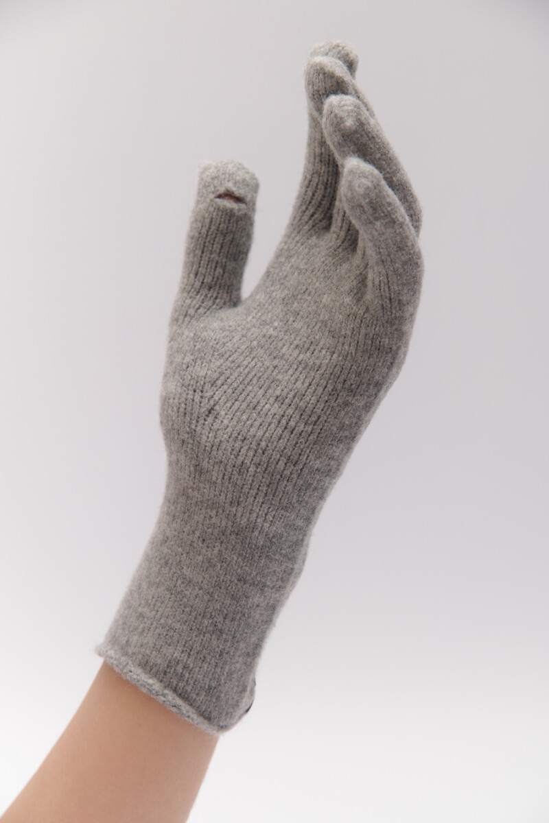 GUANTES TEJIDOS GRIS