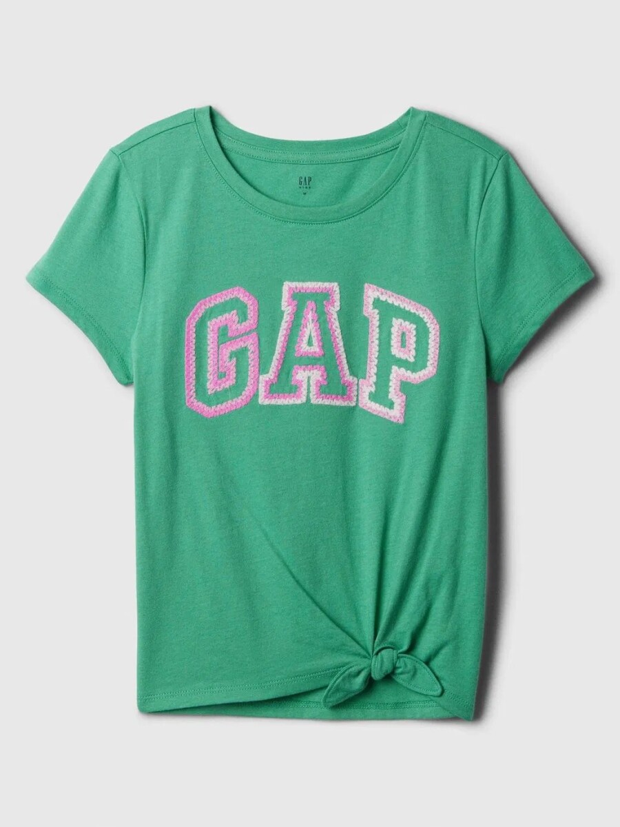 Remera Logo Gap Con Nudo Niña - Bright Meadow 