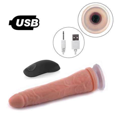 Vibrador A Control Remoto Carga USB Bananín Piel