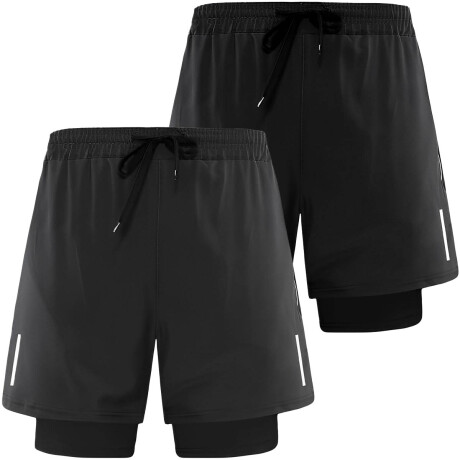 Short Deportivo Hombre Set X2 C/ Calza Entrenamiento Short Deportivo Hombre Set X2 C/ Calza Entrenamiento