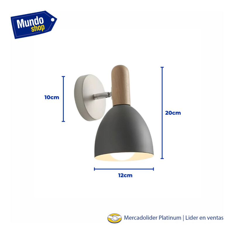 Pack X2 Aplique Gris De Pared Nordico Domo Pack X2 Aplique Gris De Pared Nordico Domo