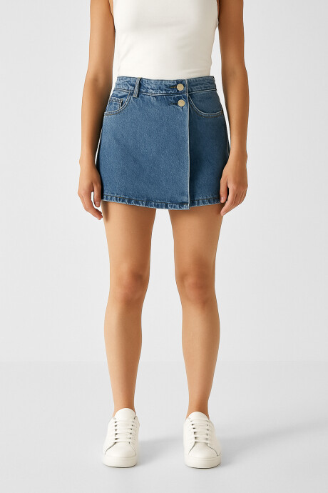 Short Tari Azul Grisaceo