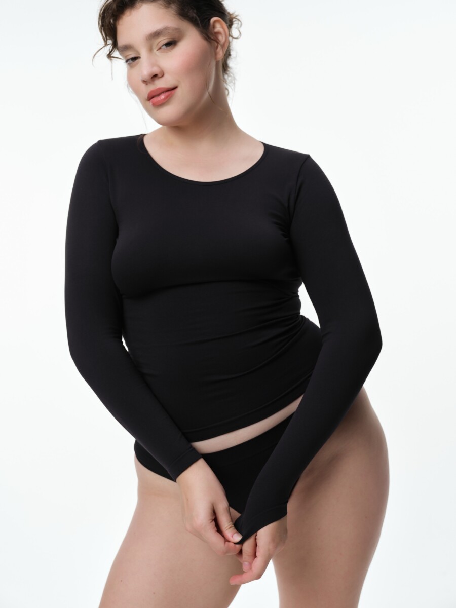 Camiseta Manga Larga Azalea - Negro 