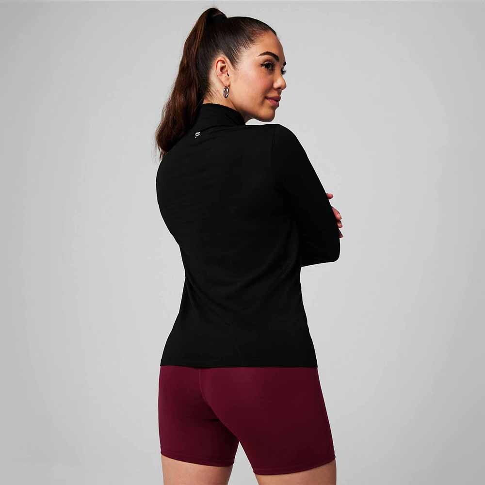 Polo Manga Larga Feather Tech+ Half-Zip Top Mujer Black