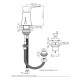 Griferia De Bidet Con Transferencia Y Desague Iguazu Fv CROMO
