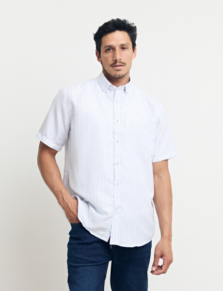 012661 CAMISA HARRINGTON LABEL Blanco/negro