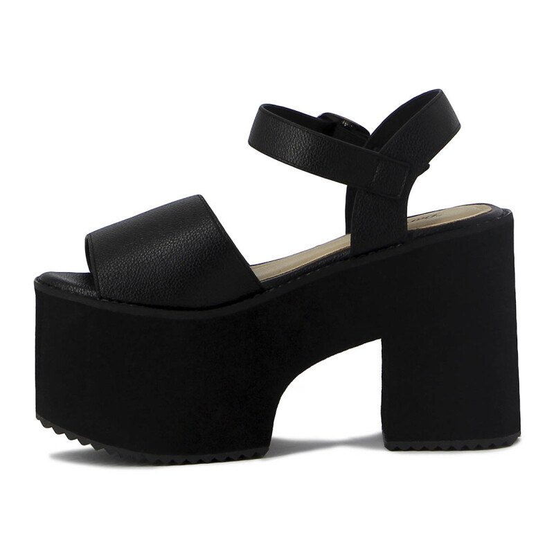 Sandalias Mujer Darkness Plataforma Negro