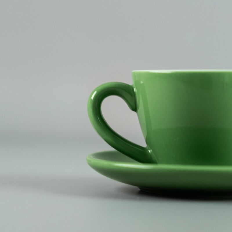 Taza de Te 160ml c/ Plato 14cm Verde Choosing Taza de Te 160ml c/ Plato 14cm Verde Choosing