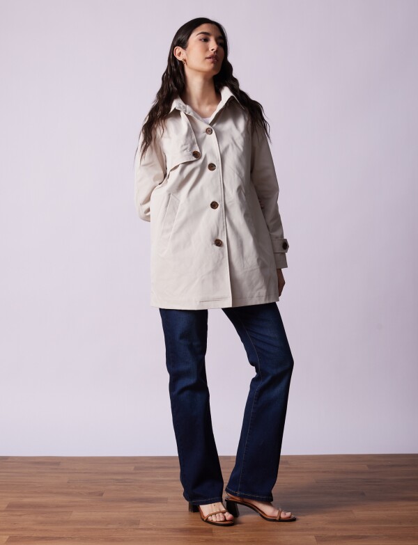 Gabardina Impermeable BEIGE CLARO