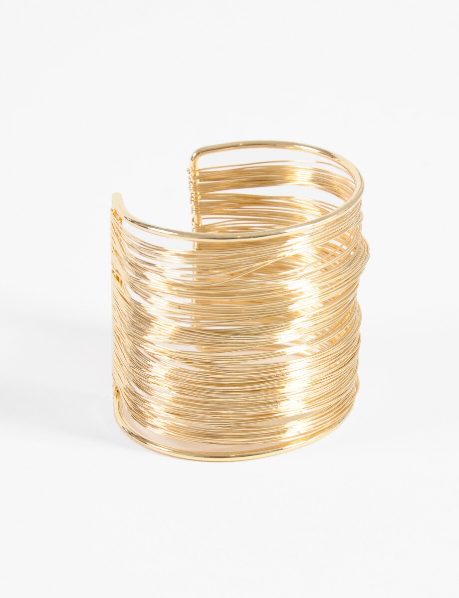 Pulsera rigida regulable vueltas - dorado 