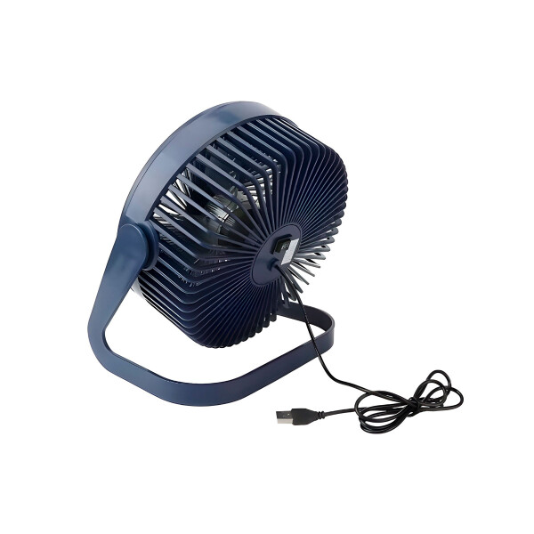 Ventilador De Escritorio Portatil Inclinable 14,5 Cm Usb Color Azul